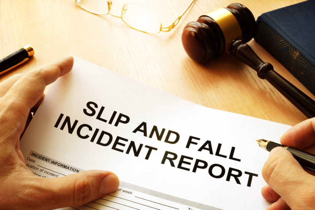 Houston slip and fall accident report